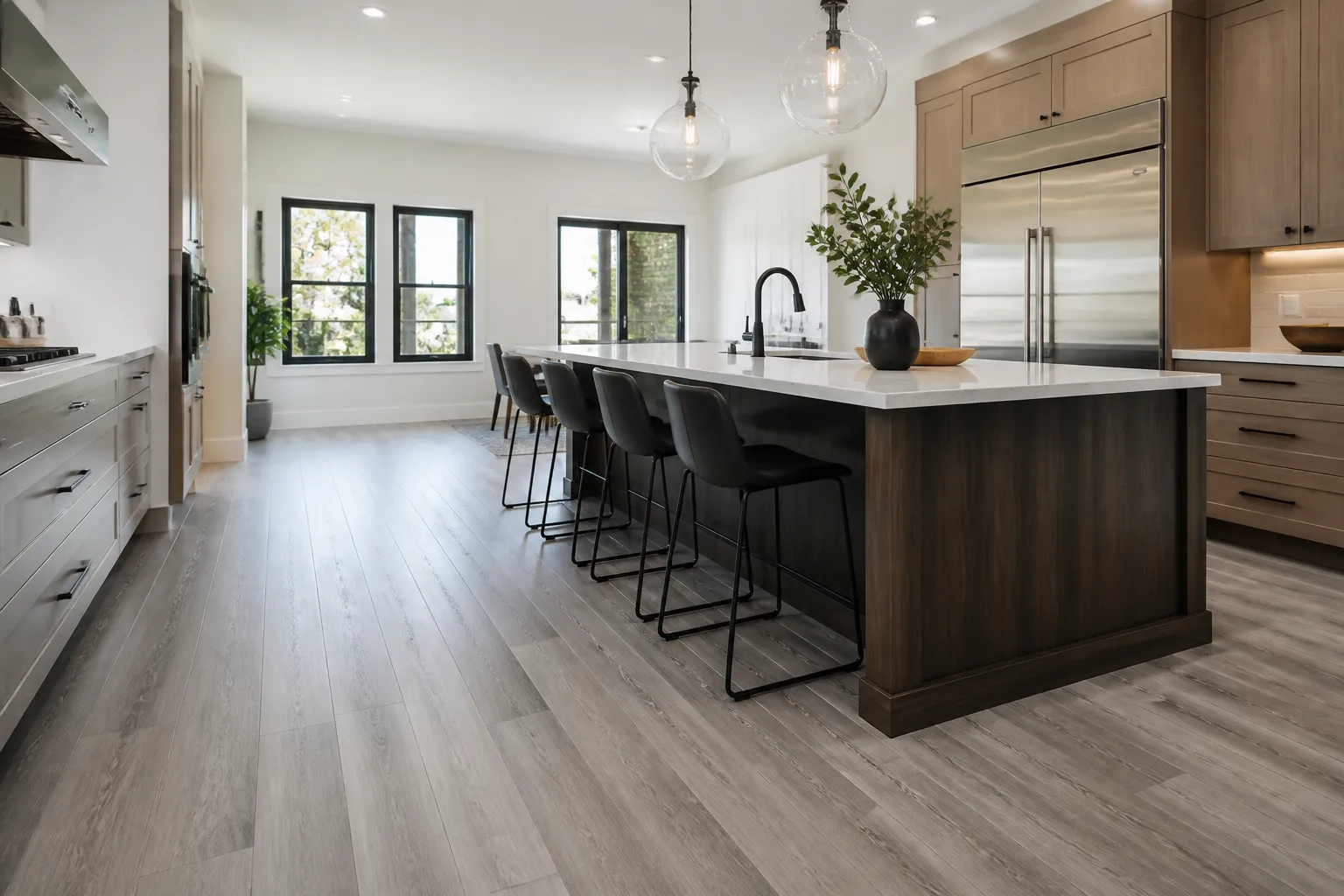 Lvp Grey Kitchen